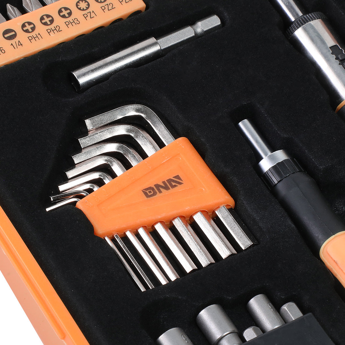 HERRAMIENTAS 51PCS - MAGNETIC SCREWDRIVER BIT KIT - BLACK / ORANGE