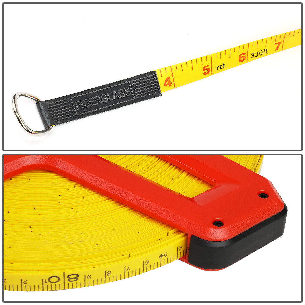 HERRAMIENTAS DNA LOGO - 330FT - 1.5" - FIBERGLASS - W/ GROUND SPIKE - BLACK / RED
