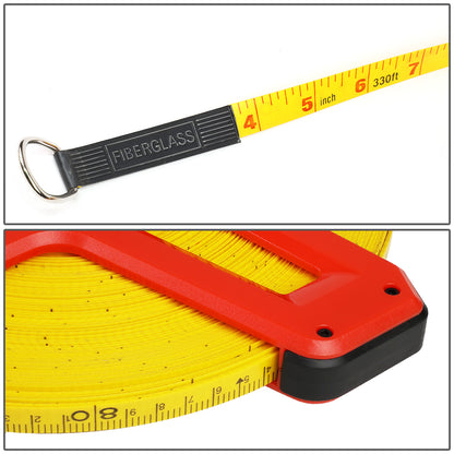 HERRAMIENTAS DNA LOGO - 330FT - 1.5" - FIBERGLASS - W/ GROUND SPIKE - BLACK / RED