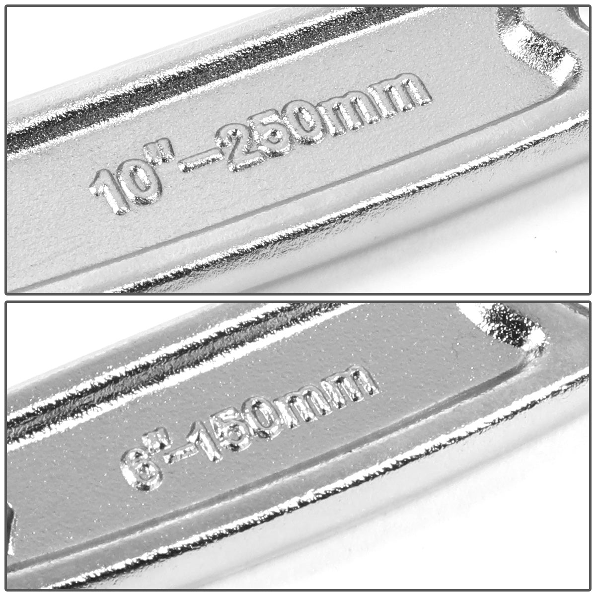HERRAMIENTAS DNA LOGO - 2PC - 6" WRENCH, 10" WRENCH - 1" / 1-1.5" JAW OPENING - CHROME VANADIUM STEEL