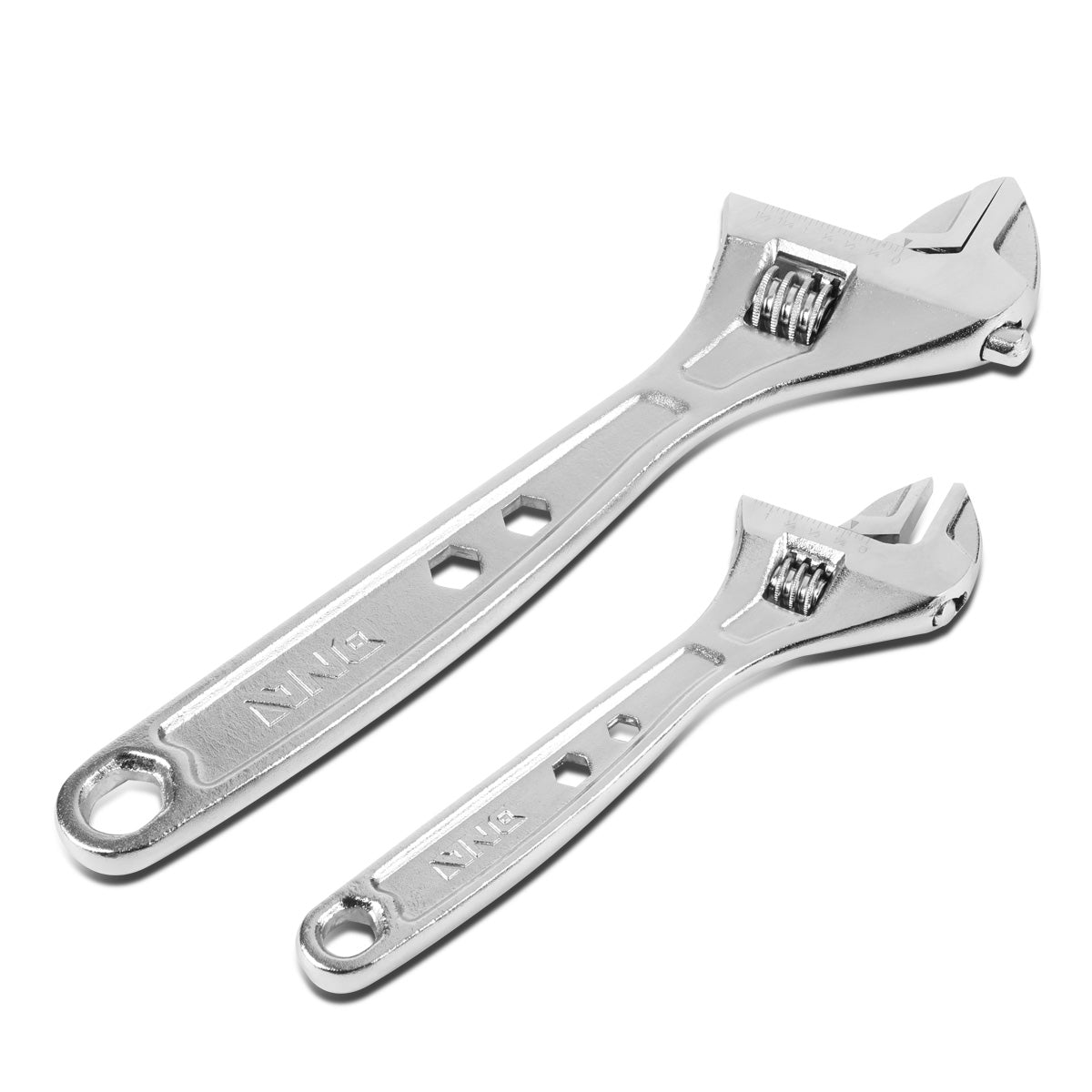 HERRAMIENTAS DNA LOGO - 2PC - 8" WRENCH, 12" WRENCH - 1-1/8" / 1-5/8" JAW OPENING - CHROME VANADIUM STEEL
