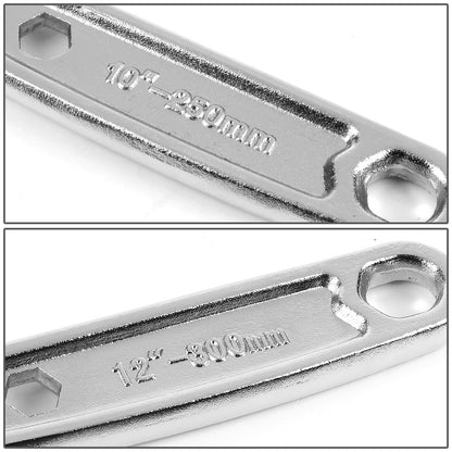 HERRAMIENTAS DNA LOGO - 2PC - 8" WRENCH, 12" WRENCH - 1-1/8" / 1-5/8" JAW OPENING - CHROME VANADIUM STEEL