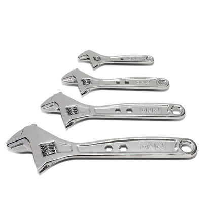 HERRAMIENTAS DNA LOGO - 4PC - 6" WRENCH, 8" WRENCH, 10" WRENCH, 12" WRENCH - 3/4", 1", 1-1/4", 1-1/2" JAW OPENING - CHROME VANADIUM STEEL