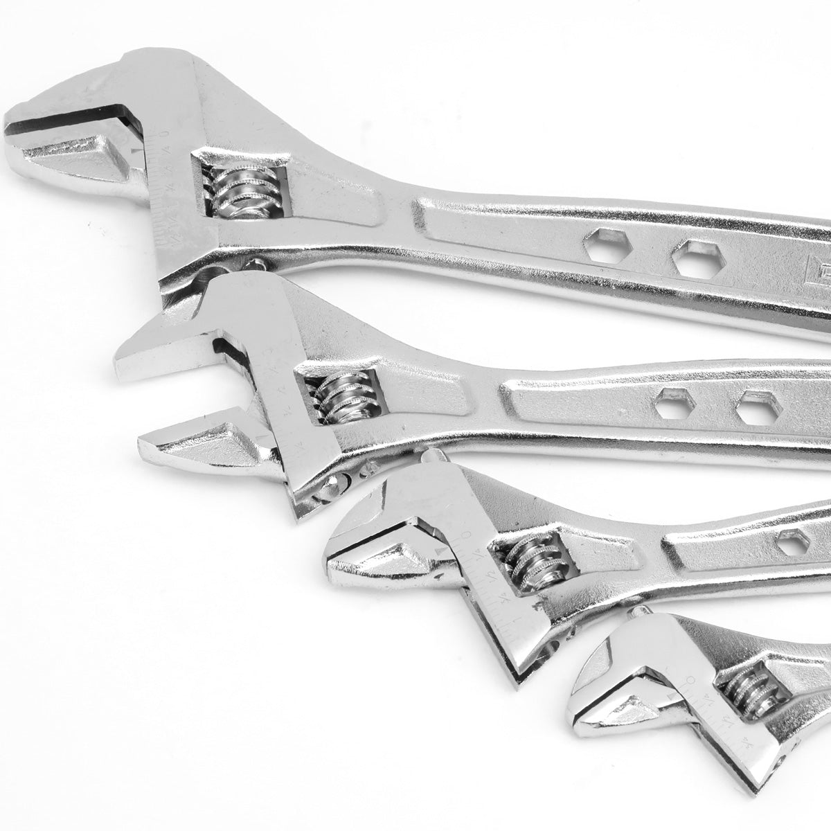 HERRAMIENTAS DNA LOGO - 4PC - 6" WRENCH, 8" WRENCH, 10" WRENCH, 12" WRENCH - 3/4", 1", 1-1/4", 1-1/2" JAW OPENING - CHROME VANADIUM STEEL