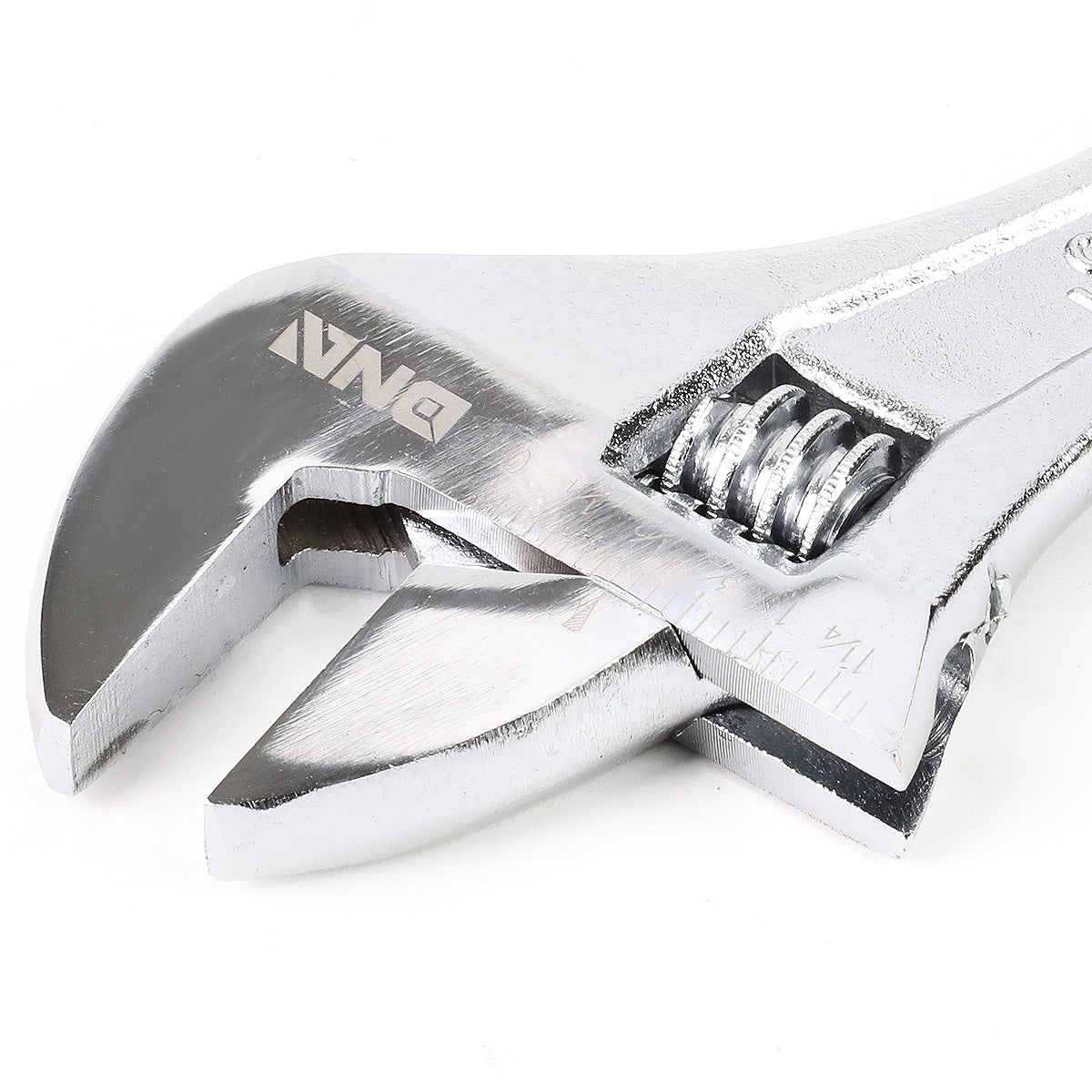 HERRAMIENTAS DNA LOGO - 1PC - 12" WRENCH - 1-1/2" JAW OPENING - CHROME VANADIUM STEEL - BLACK / RED RUBBER GRIP