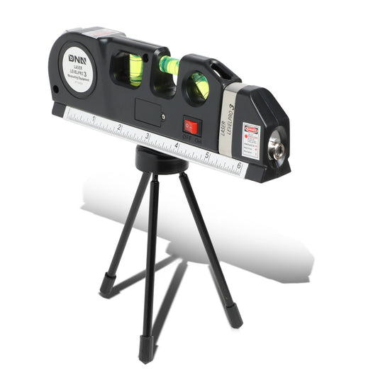 HERRAMIENTAS DNA LOGO - 3-MODE LASER LINE - 6" RULER - 8FT MEASURING TAPE - W/ TRIPOD - BLACK