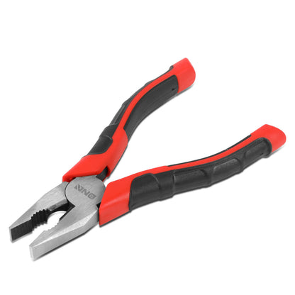 HERRAMIENTAS DNA LOGO - 1PC - 7" LINESMAN PLIER - 1/2" JAW OPENING - BLACK / RED RUBBER GRIP