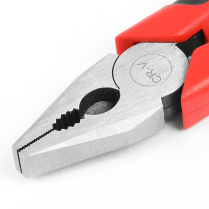 HERRAMIENTAS DNA LOGO - 1PC - 7" LINESMAN PLIER - 1/2" JAW OPENING - BLACK / RED RUBBER GRIP
