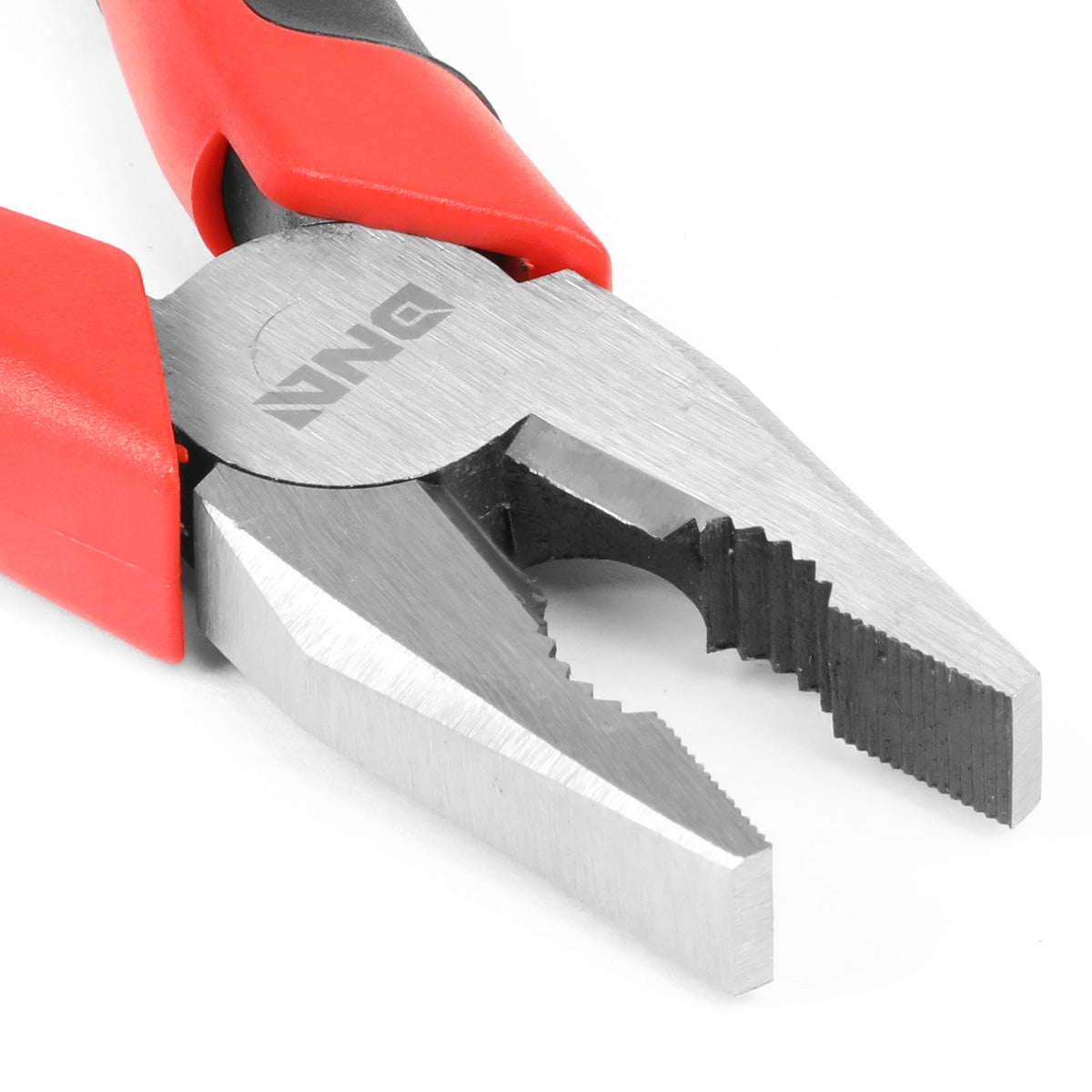 HERRAMIENTAS DNA LOGO - 1PC - 7" LINESMAN PLIER - 1/2" JAW OPENING - BLACK / RED RUBBER GRIP