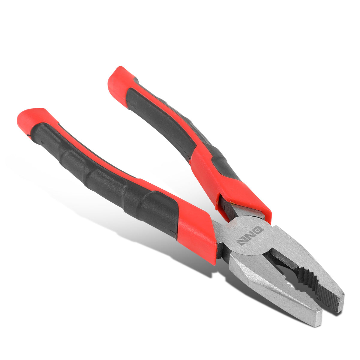 HERRAMIENTAS DNA LOGO - 1PC - 8" LINESMAN PLIER - 1" JAW OPENING - BLACK / RED RUBBER GRIP