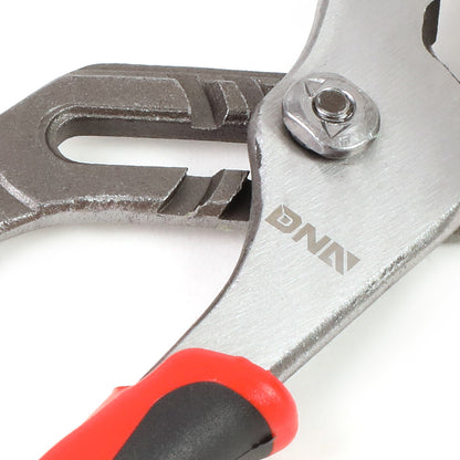 HERRAMIENTAS DNA LOGO - 1PC - 8" TOUNGE-AND-GROOVE PLIER - 1" JAW OPENING - BLACK / RED RUBBER GRIP