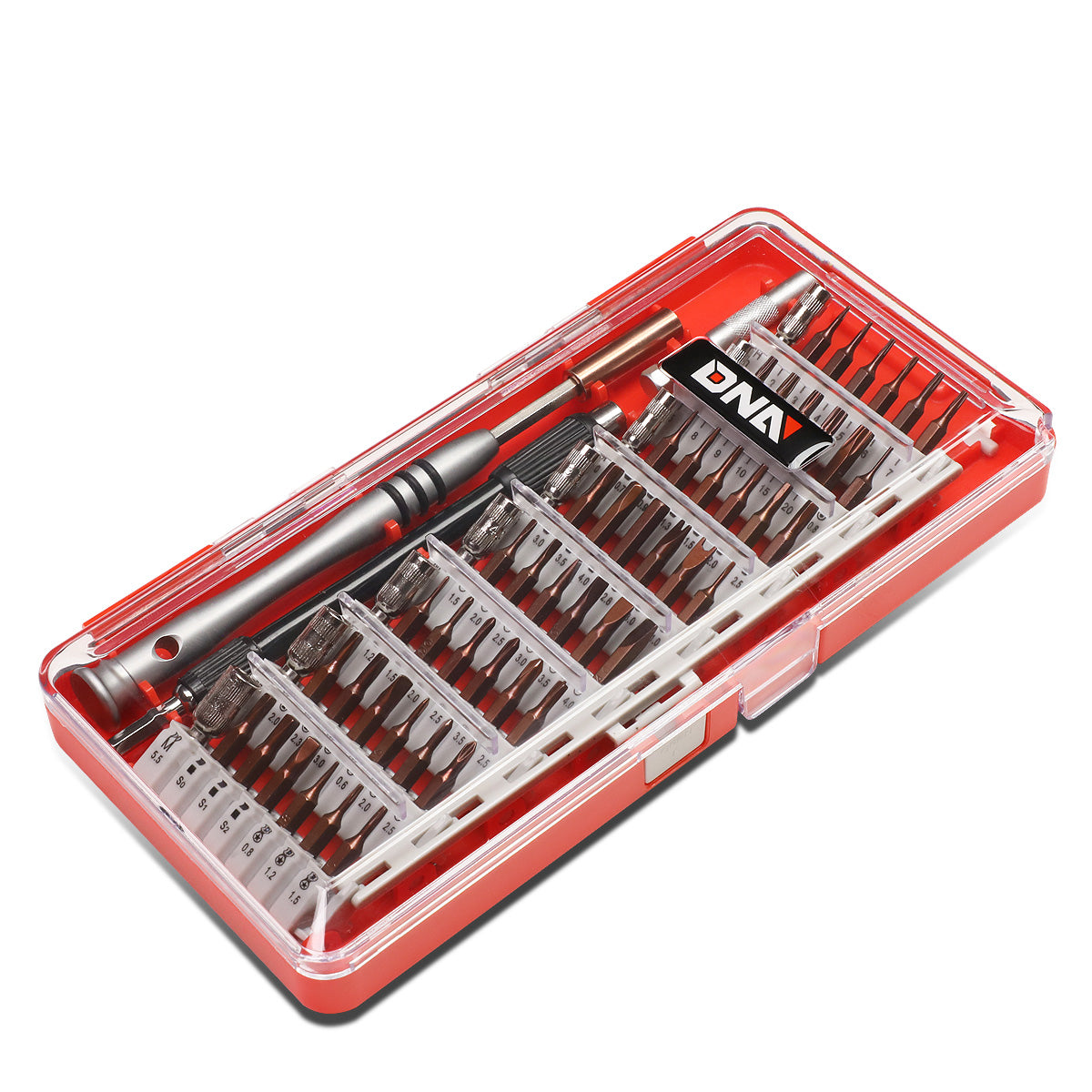 HERRAMIENTAS DNA LOGO - 60PCS - 5" FLEX EXTENSION / DRIVER - RED
