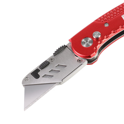 HERRAMIENTAS DNA LOGO - FOLDABLE - STEEL FRAME - W/ 10 SPARE BLADES - RED