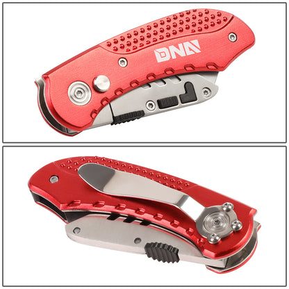 HERRAMIENTAS DNA LOGO - FOLDABLE - STEEL FRAME - W/ 10 SPARE BLADES - RED