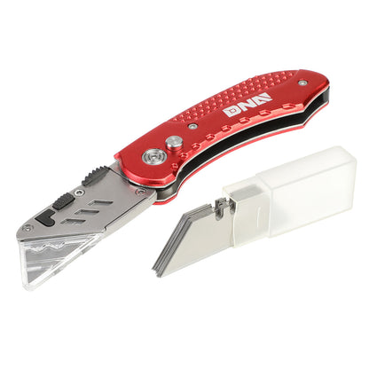 HERRAMIENTAS DNA LOGO - FOLDABLE - STEEL FRAME - W/ 10 SPARE BLADES - RED
