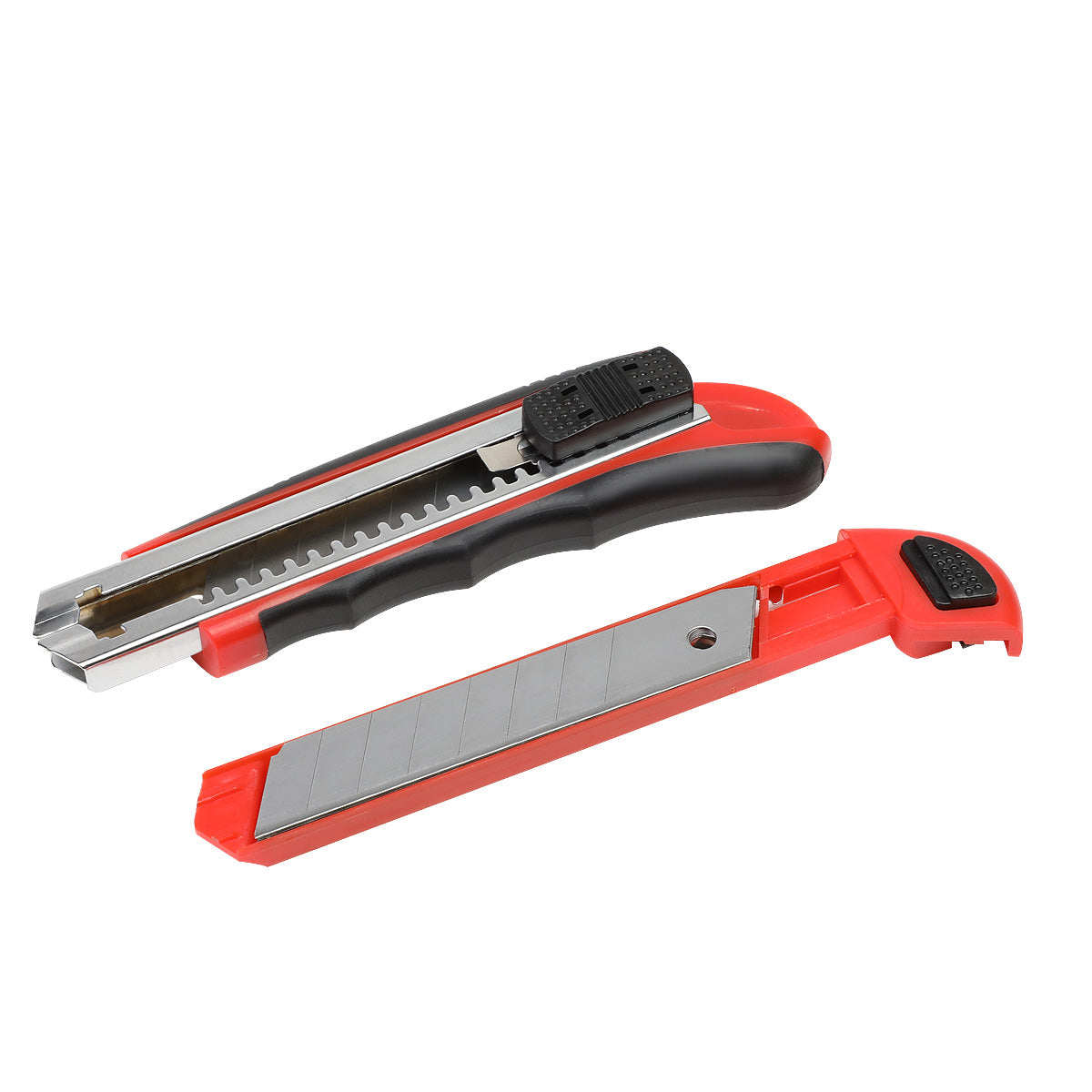 HERRAMIENTAS DNA LOGO - W/ 8 SPARE BLADES - BLACK / RED RUBBER GRIP