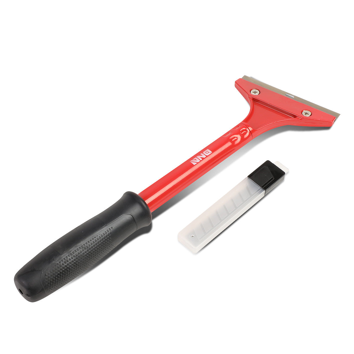 HERRAMIENTAS DNA LOGO - 13" HANDLE - W/ 4" BLADE REPLACEMENT - BLACK RUBBER GRIP / RED