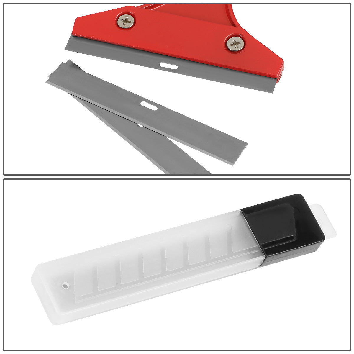 HERRAMIENTAS DNA LOGO - 13" HANDLE - W/ 4" BLADE REPLACEMENT - BLACK RUBBER GRIP / RED