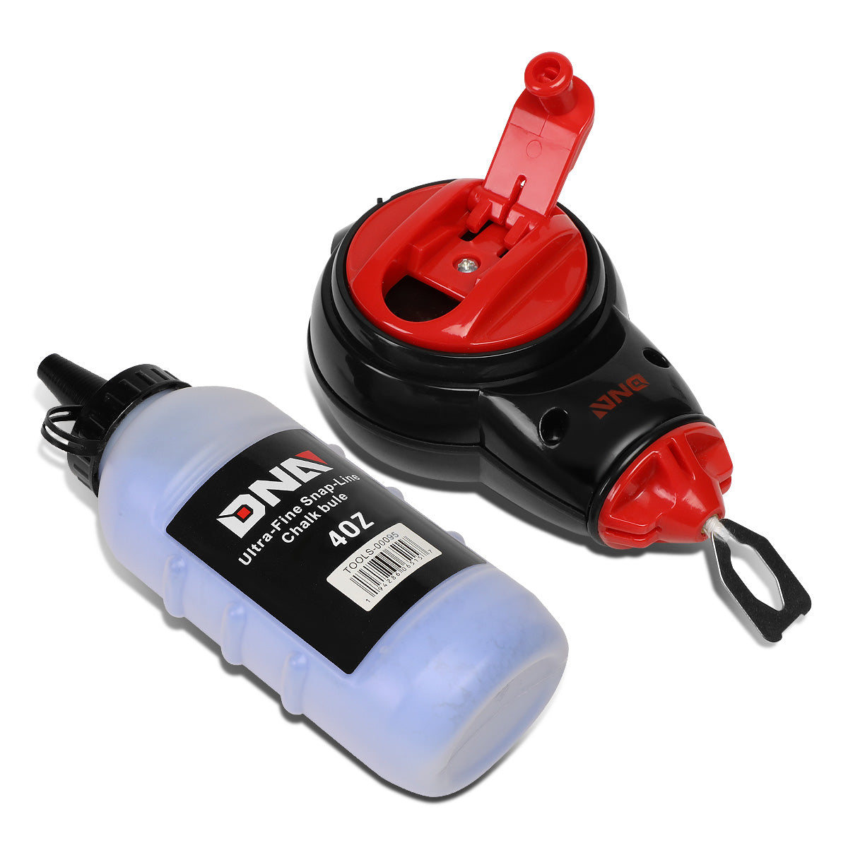 HERRAMIENTAS DNA LOGO - 100FT - 4OZ BOTTLE - BLUE CHALK - BLACK / RED