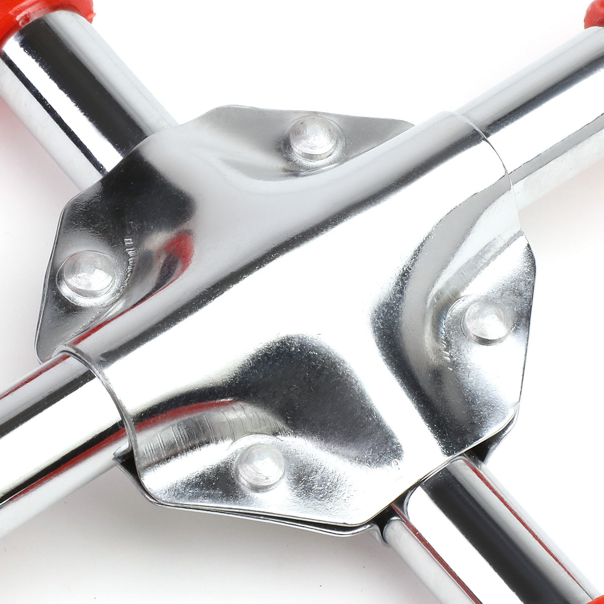 HERRAMIENTAS WAY CROSS LUG WRENCH - DNA LOGO - FITS 7/8", 11/16", 13/16", 3/4" LUG NUT SIZES - CHROME VANADIUM STEEL - 16" - RED / SILVER