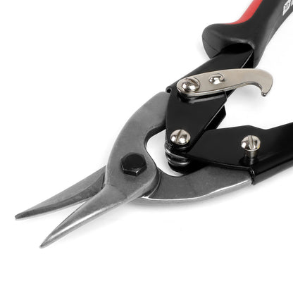 HERRAMIENTAS DNA LOGO - 10" - STRAIGHT CUT - BUILT IN THUMB LOCK - METALLIC / RED / BLACK