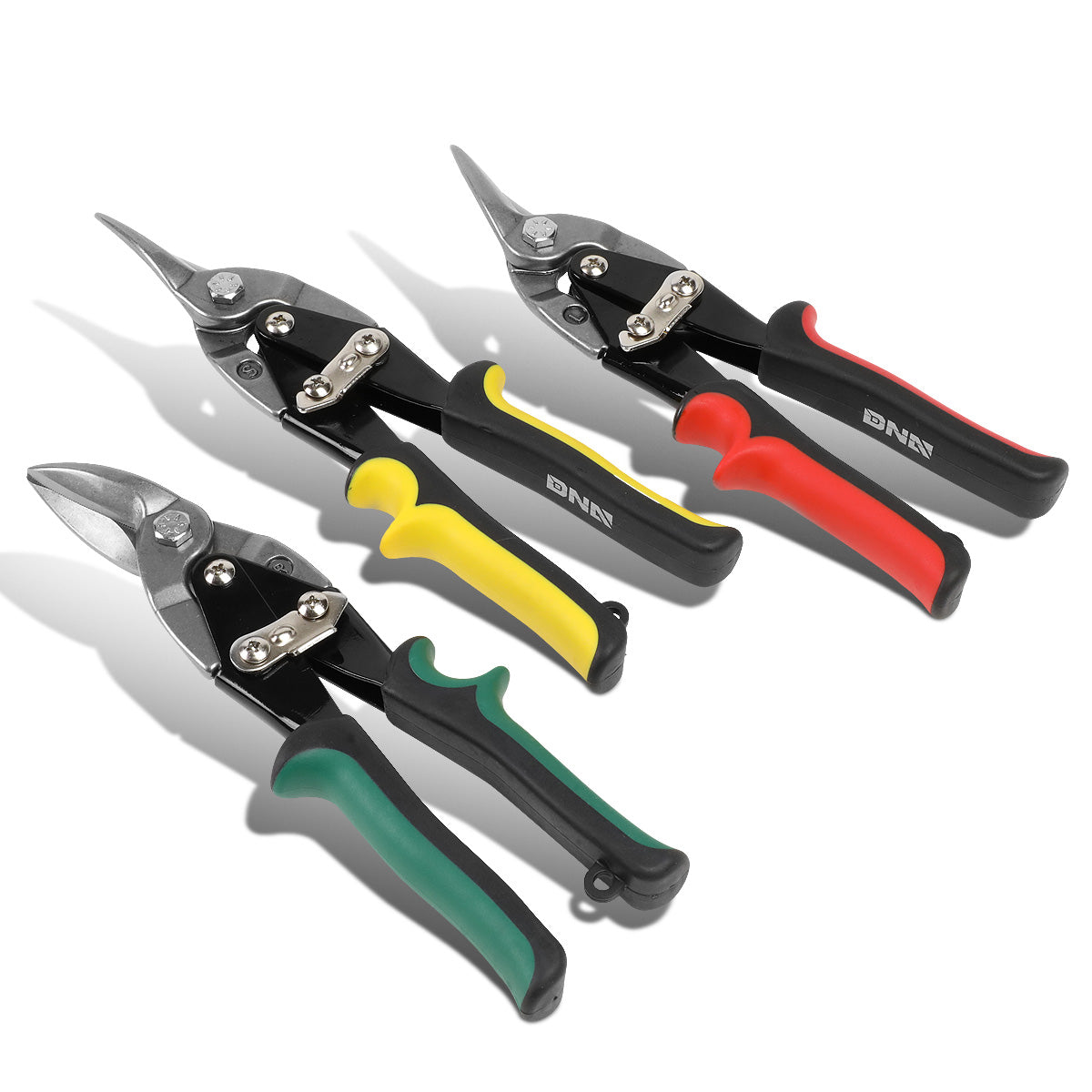 HERRAMIENTAS DNA LOGO - 3PCS - 10" - BUILT IN THUMB LOCK - BLACK / RED, BLACK / YELLOW, BLACK / GREEN