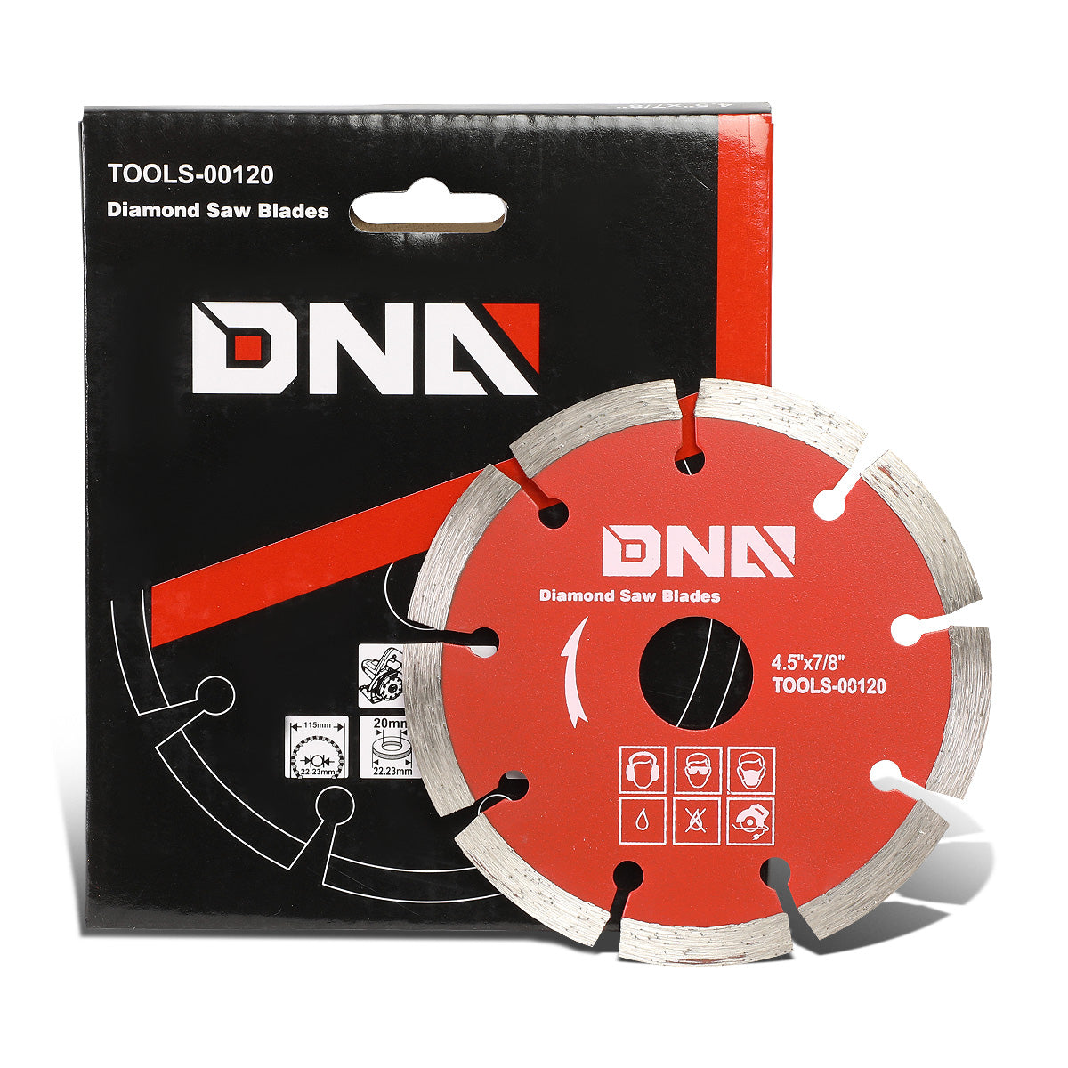 HERRAMIENTAS DNA LOGO - 0.077" THICK - 5/8"-7/8" ARBOR SIZE - METALLIC / RED