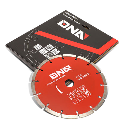 HERRAMIENTAS DNA LOGO - 0.064" THICK - 7" OD - 5/8"-7/8" ARBOR SIZE - METALLIC / RED