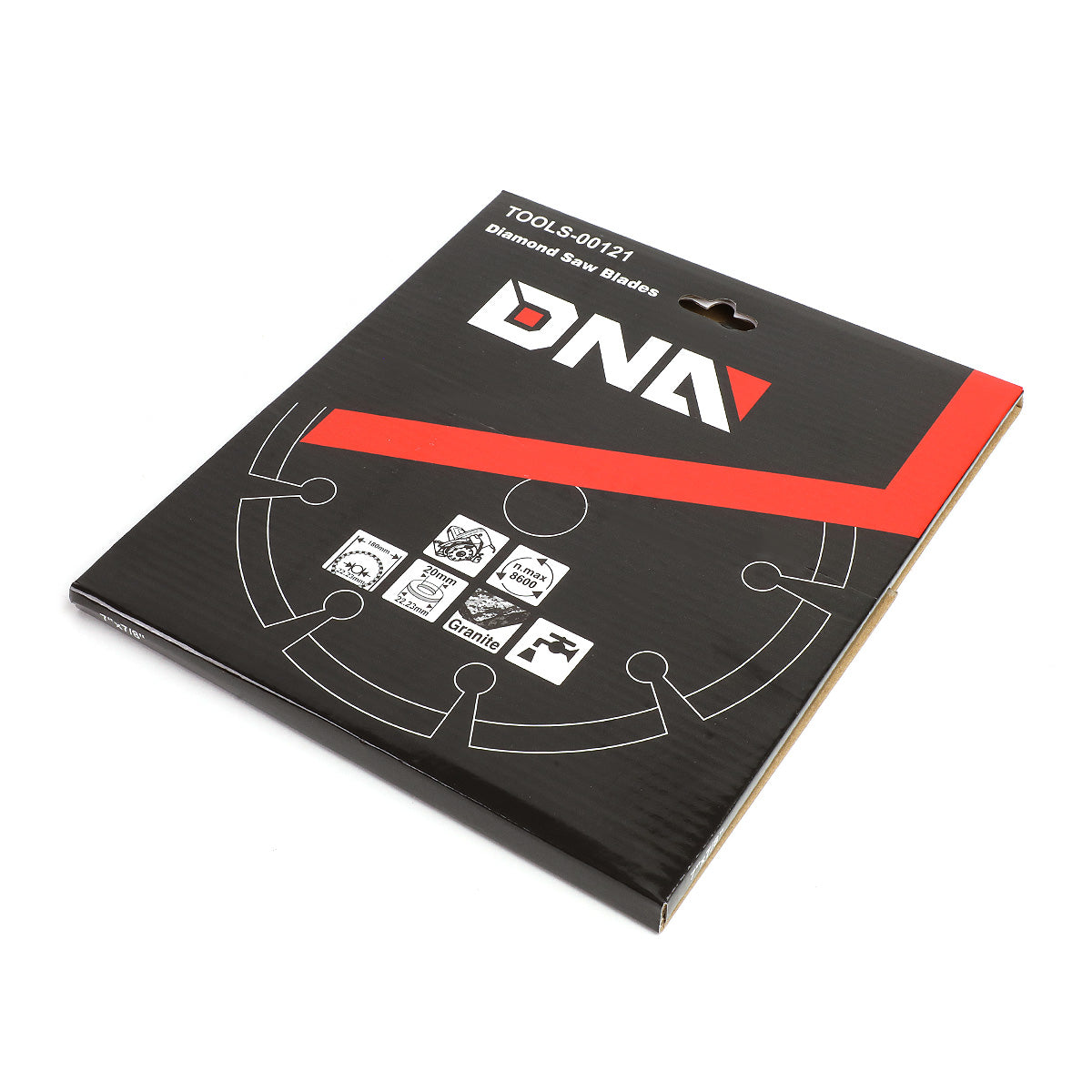 HERRAMIENTAS DNA LOGO - 0.064" THICK - 7" OD - 5/8"-7/8" ARBOR SIZE - METALLIC / RED
