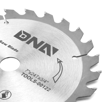 HERRAMIENTAS DNA LOGO - 0.064" THICK - 7" OD - 5/8"-7/8" ARBOR SIZE - 24 TOOTH - METALLIC