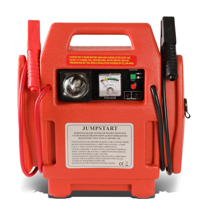 HERRAMIENTAS DNA LOGO - RECHARGEABLE - 12V - 300PSI AIR COMPRESSOR - W/ BUILT IN LIGHT - RED