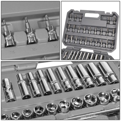HERRAMIENTAS 58PCS - METALLIC / GRAY / ORANGE - CHROME VANADIUM STEEL / ABS PLASTIC / RUBBER