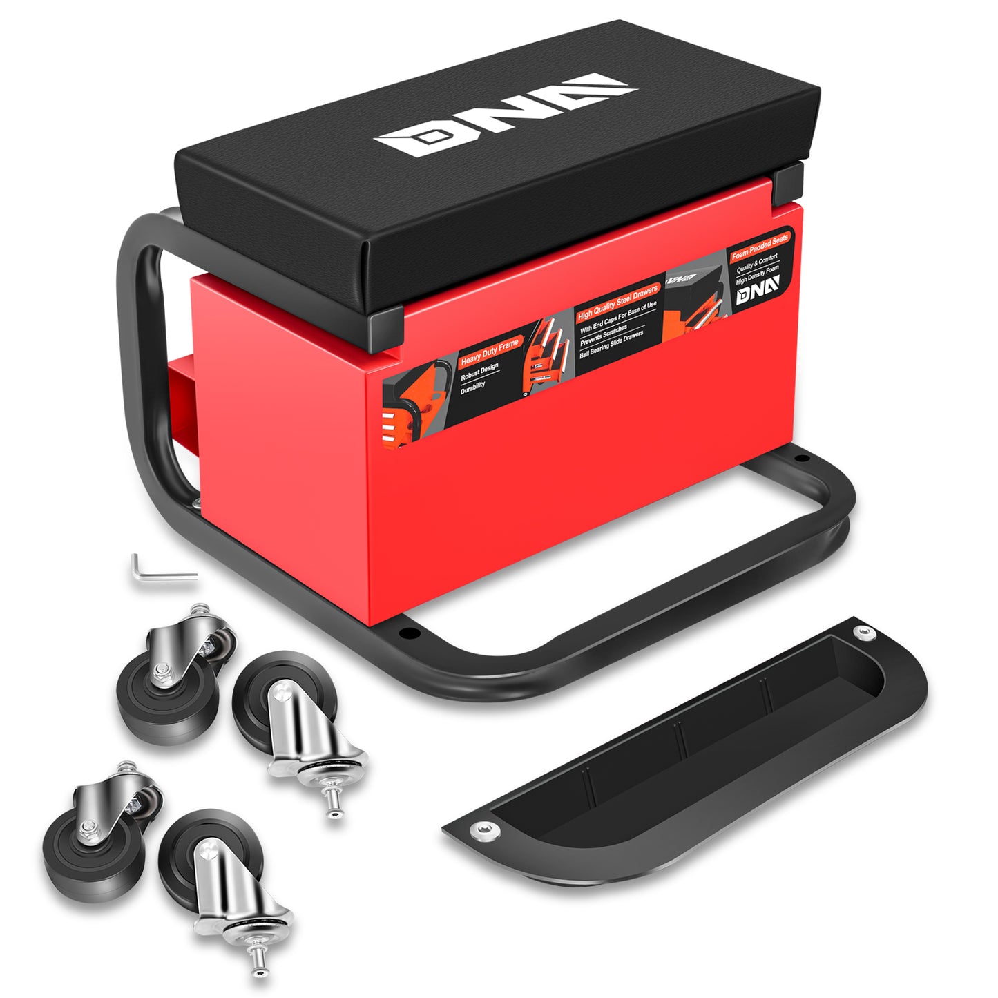HERRAMIENTAS 3 DRAWER ROLLING MECHANICS SEAT