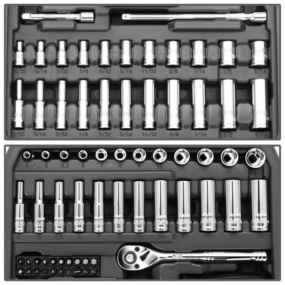 HERRAMIENTAS SOCKET SET 1/4" 71PCS