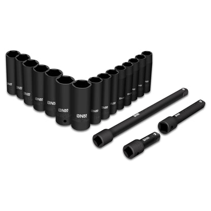 HERRAMIENTAS 18PC SOCKET DEEP IMPACT 1/2"