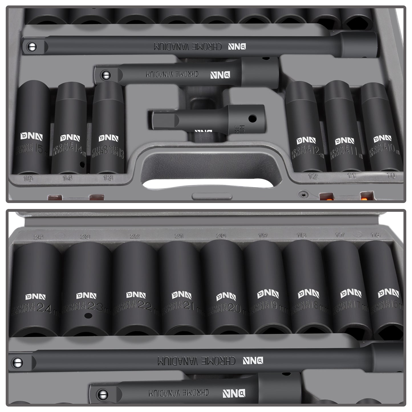 HERRAMIENTAS 18PC SOCKET DEEP IMPACT 1/2"