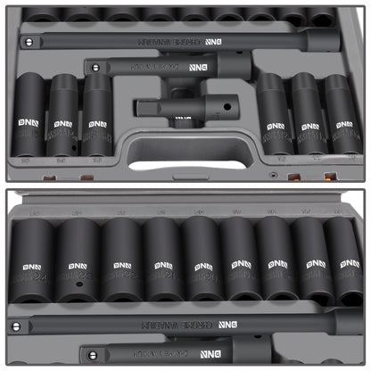 HERRAMIENTAS 18PC SOCKET DEEP IMPACT 1/2"