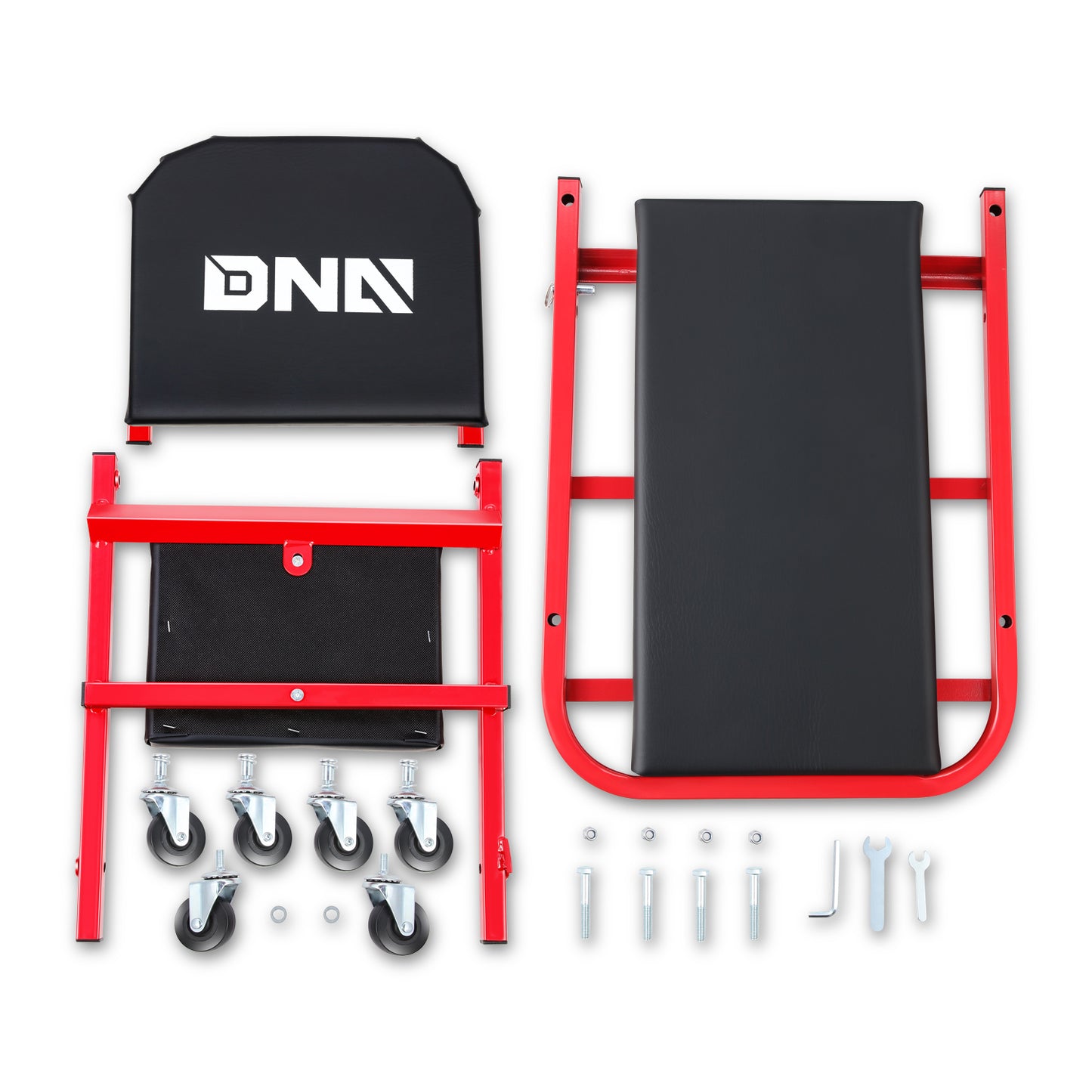 HERRAMIENTAS 40" 2 IN 1 CAR CREEPER AND SEAT - RED