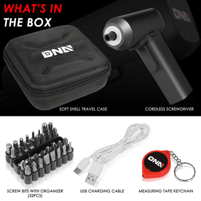 HERRAMIENTAS 200 RPM - 4NM MAX TORQUE - 32PCS BITS - LED LIGHT - BLACK