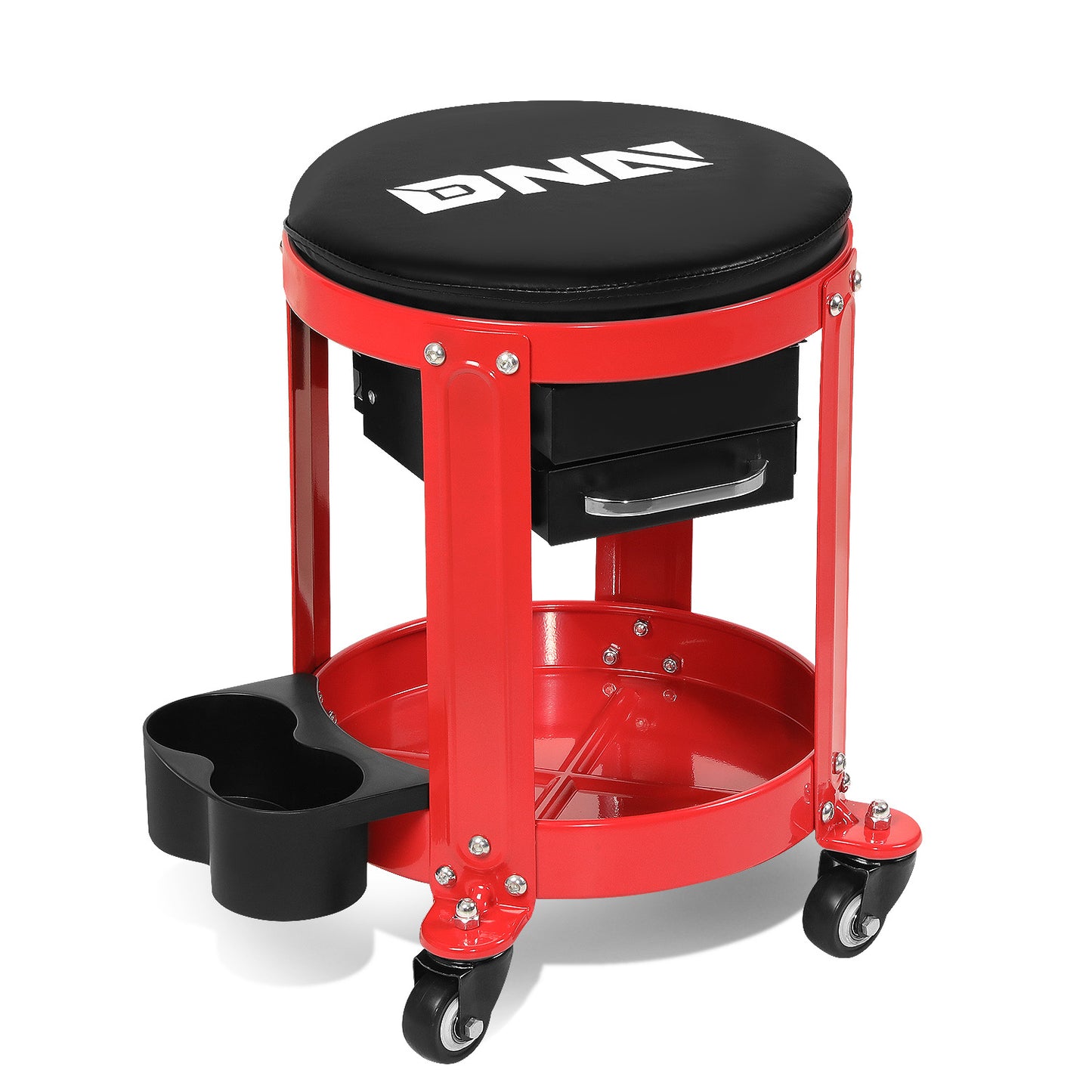 HERRAMIENTAS 16" DIAMETER FROM WHEELS X 16" HEIGHT - 300LBS MAX - BLACK / RED