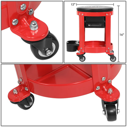 HERRAMIENTAS 16" DIAMETER FROM WHEELS X 16" HEIGHT - 300LBS MAX - BLACK / RED