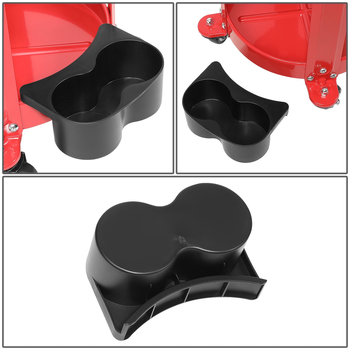 HERRAMIENTAS 16" DIAMETER FROM WHEELS X 16" HEIGHT - 300LBS MAX - BLACK / RED