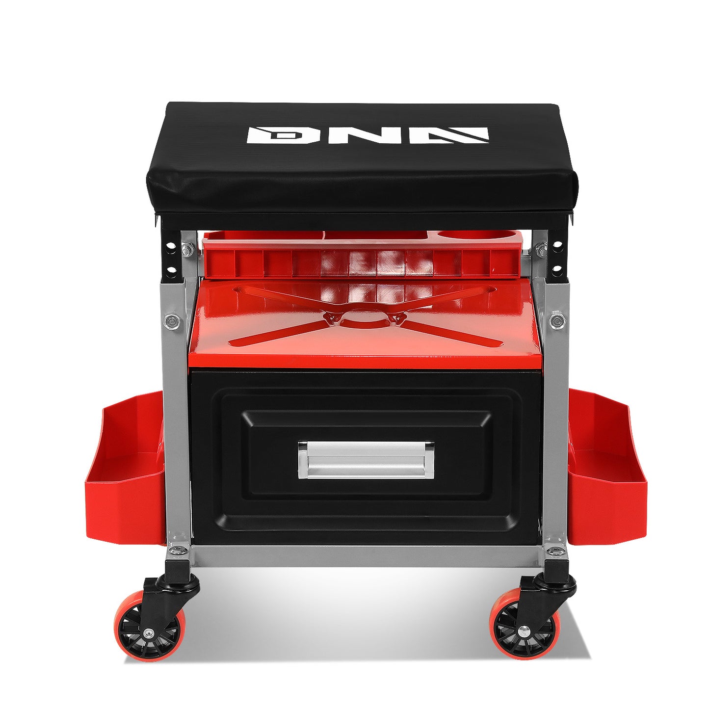 HERRAMIENTAS 17.5" H X 23.6" W X 15.8" D - HEIGHT ADJUSTABLE - 350LBS MAX - BLACK / RED