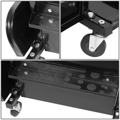 HERRAMIENTAS 3 DRAWER ROLLING MECHANICS SEAT - BLACK