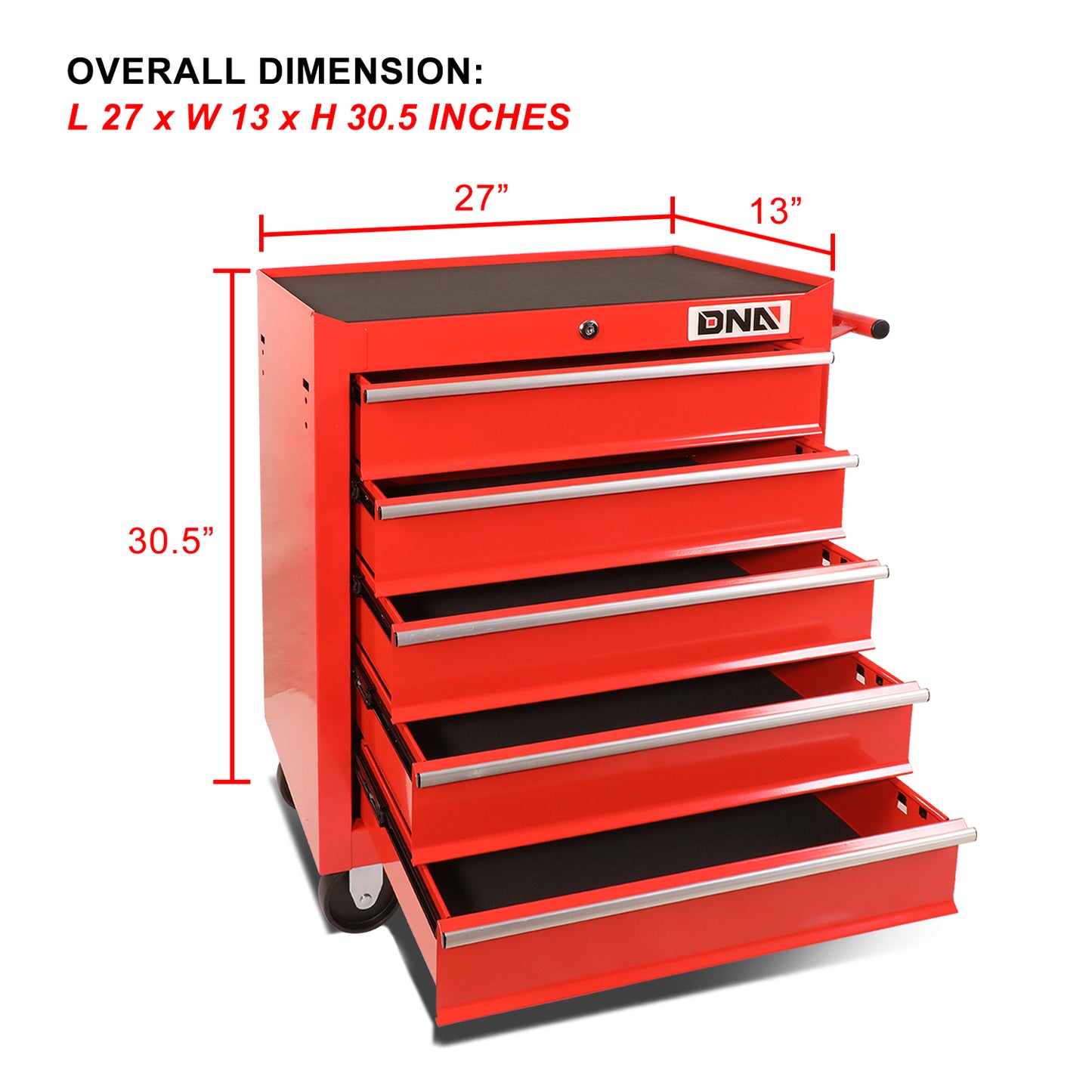 HERRAMIENTAS 5 DRAWERS - PLASTIC - TOP ROLLER CABINET