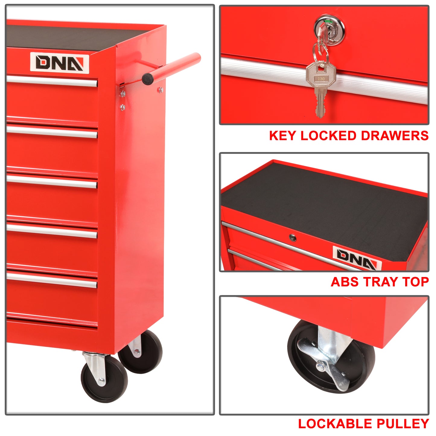 HERRAMIENTAS 5 DRAWERS - PLASTIC - TOP ROLLER CABINET