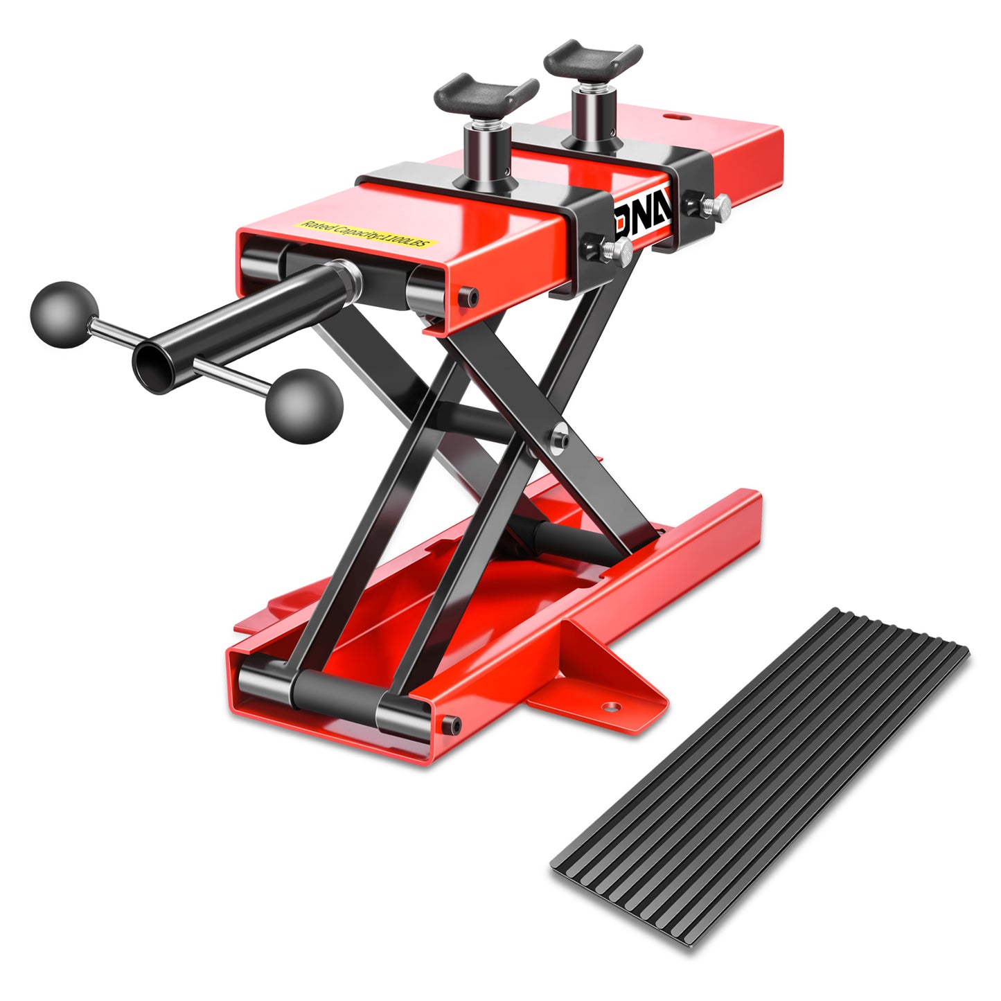 HERRAMIENTAS 1100LBS MINI MOTORCYCLE LIFT 2 IN 1  WITH RUBBER MAT