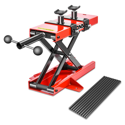 HERRAMIENTAS 1100LBS MINI MOTORCYCLE LIFT 2 IN 1  WITH RUBBER MAT