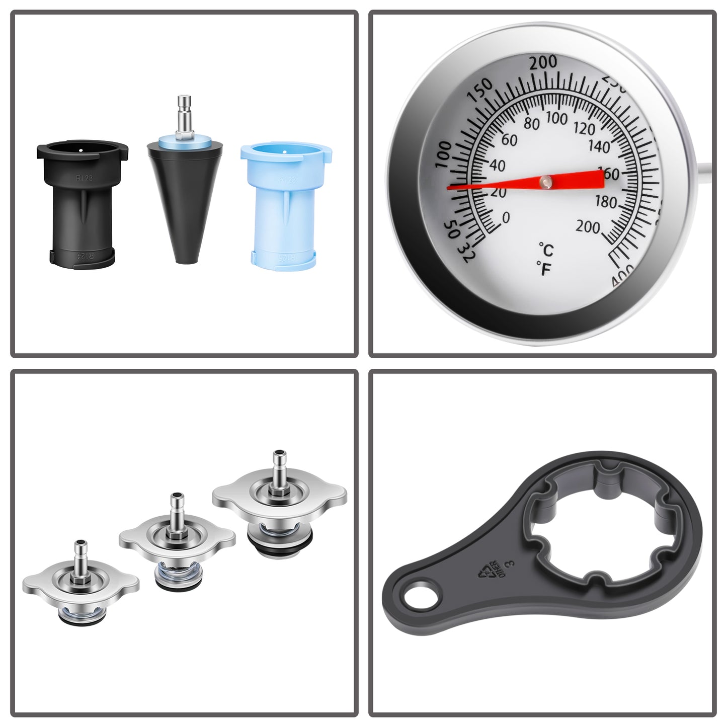 HERRAMIENTAS 28PC - COOLING SYSTEM PRESSURE TESTER & VACUUM PURGE MASTER KIT - COLOR BLUE