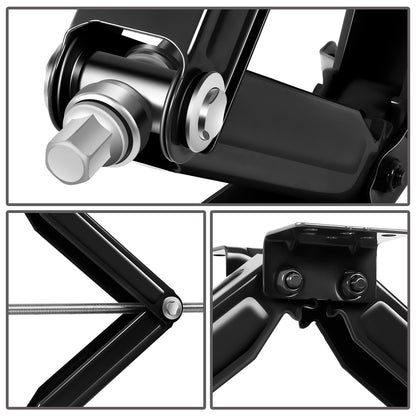 HERRAMIENTAS SCISSOR JACK KIT - 2PCS - 24" - 5000LBS - BLACK - FOR RV STABLIZING AND LEVELING PURPOSE ONLY, NEVER USE FOR LIFTING, CHANGING TIRES OR SUPPORTING WEIGHT OF ANY VEHICLES